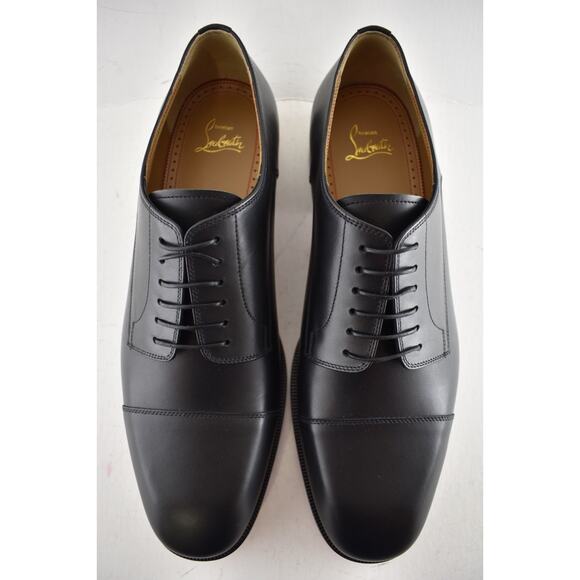 Christian Louboutin Cortomale Flat Black Leather Dress Oxford Derby Loafer 44 11 main image 8